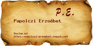 Papolczi Erzsébet névjegykártya